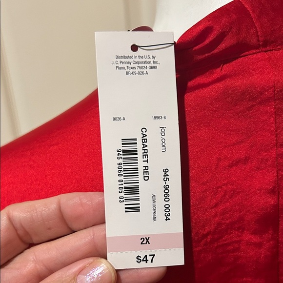 Worthington Vibrant Red Women's Blouse - Picture 9 of 11